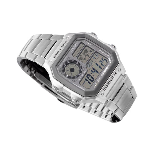 WW0023 Casio Youth World Time Digital Chain Watch AE-1200WHD-7AVDF