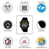 WW1416 Casio Youth Illuminator World Time Resin Belt Watch AE-1300WH-1AVDF