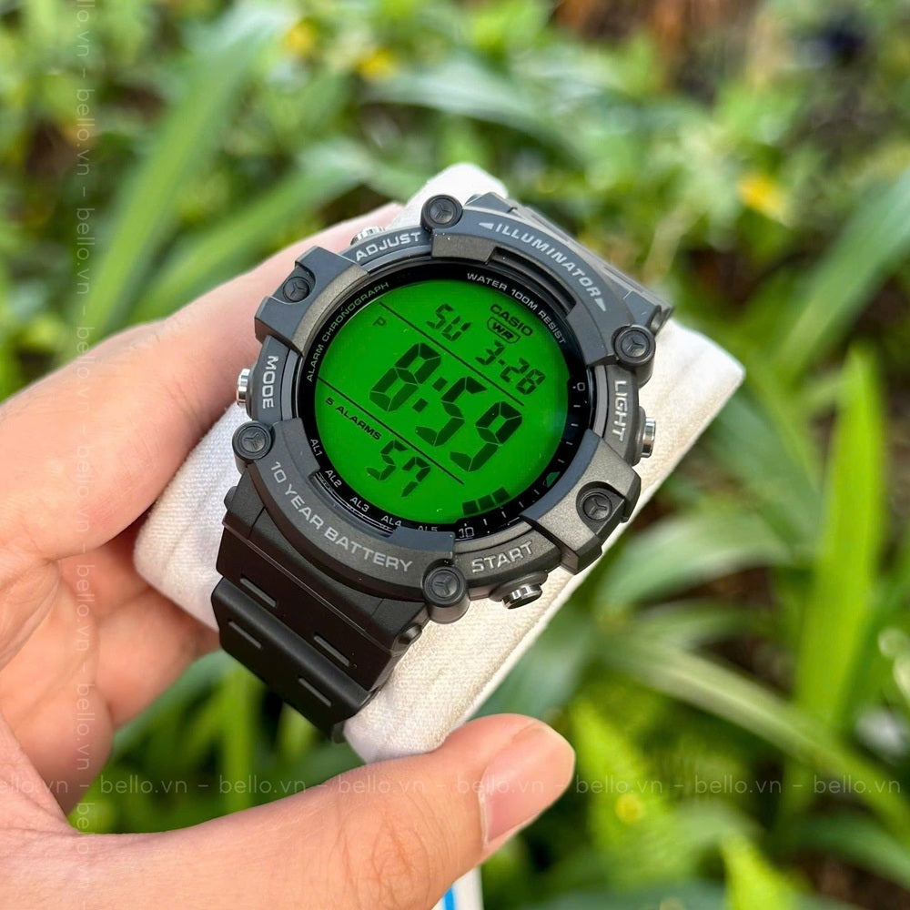 WW0657 Casio Youth Dual Time Digital Resin Belt Watch AE-1500WHC-1AVDF