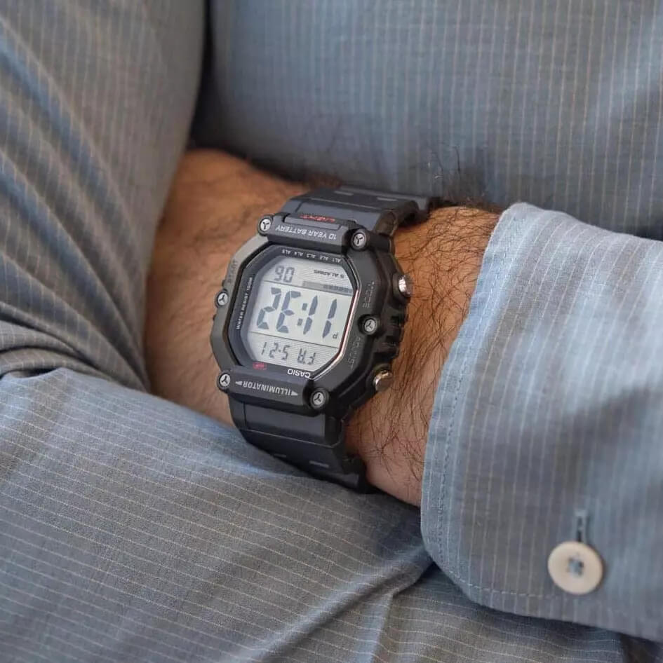 WW2996 Casio Youth Dual Time Digital Resin Belt Watch AE-1600H-1AVDF
