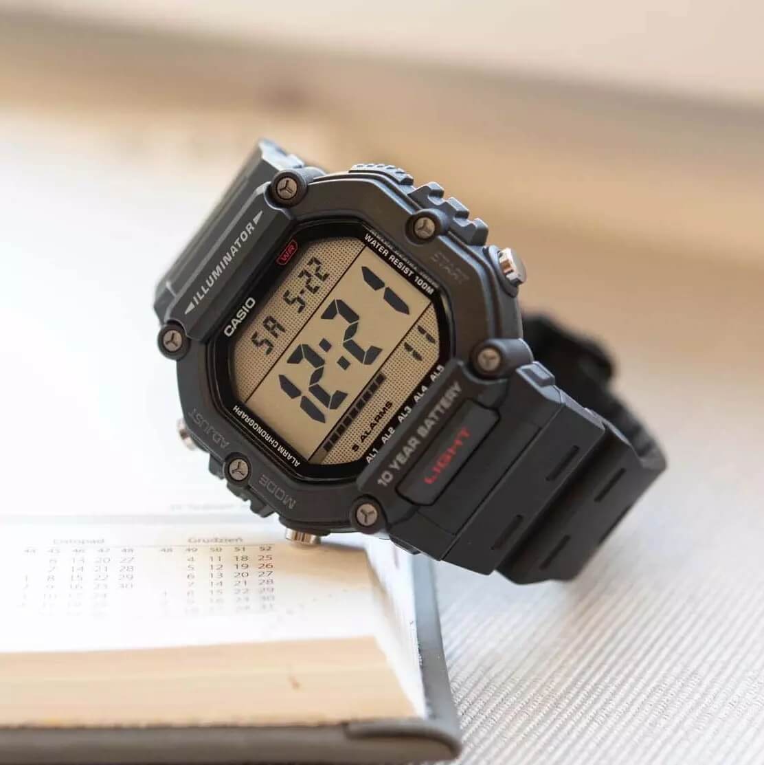 WW2996 Casio Youth Dual Time Digital Resin Belt Watch AE-1600H-1AVDF