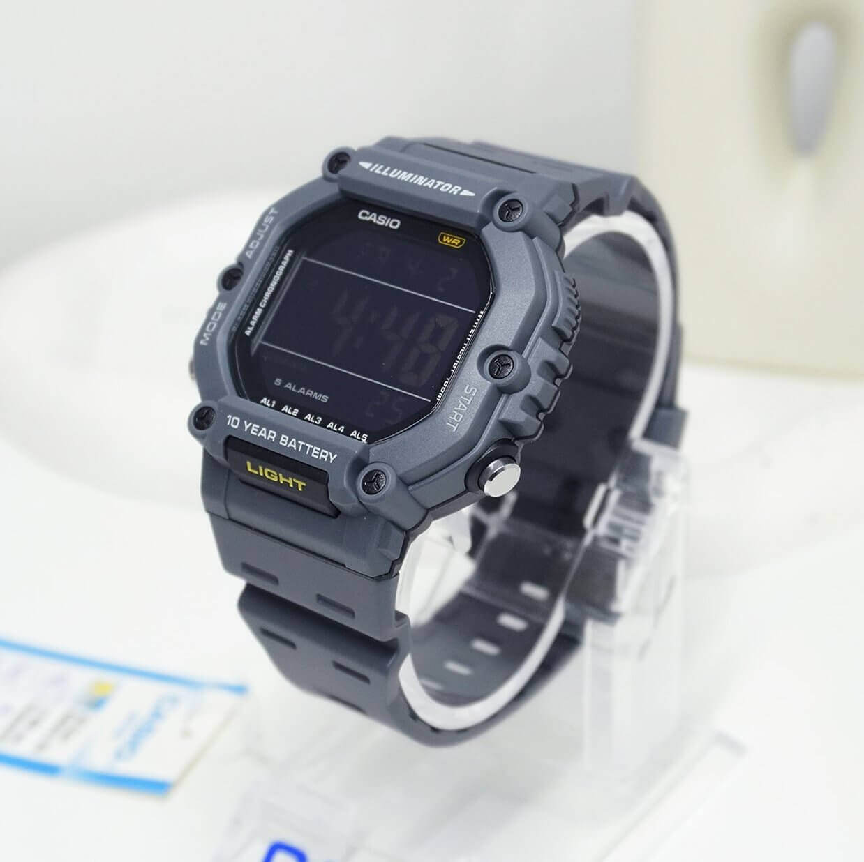 WW2998 Casio Youth Dual Time Digital Resin Belt Watch AE-1600H-8BVDF