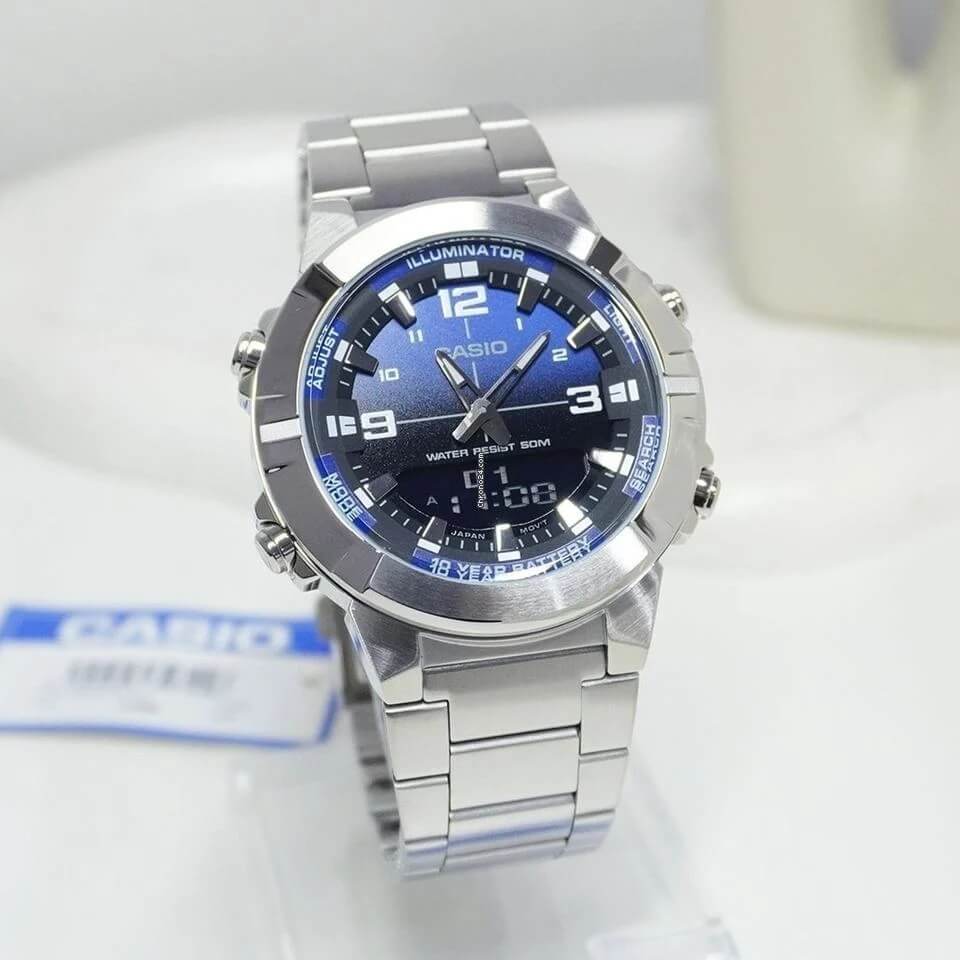 WW3016 Casio Standard Dual Time Chain Watch AMW-870DA-2A1VDF
