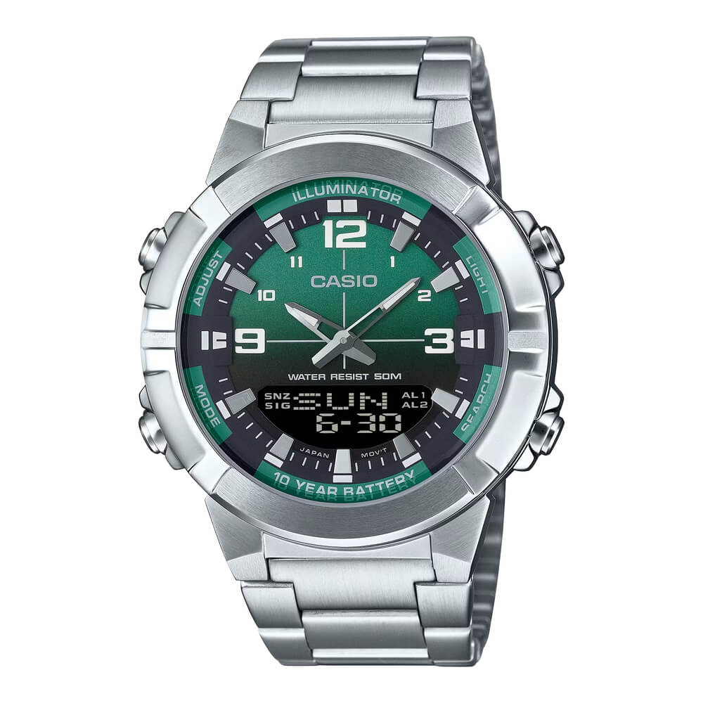 WW3018 Casio Standard Dual Time Chain Watch AMW-870DA-3AVDF