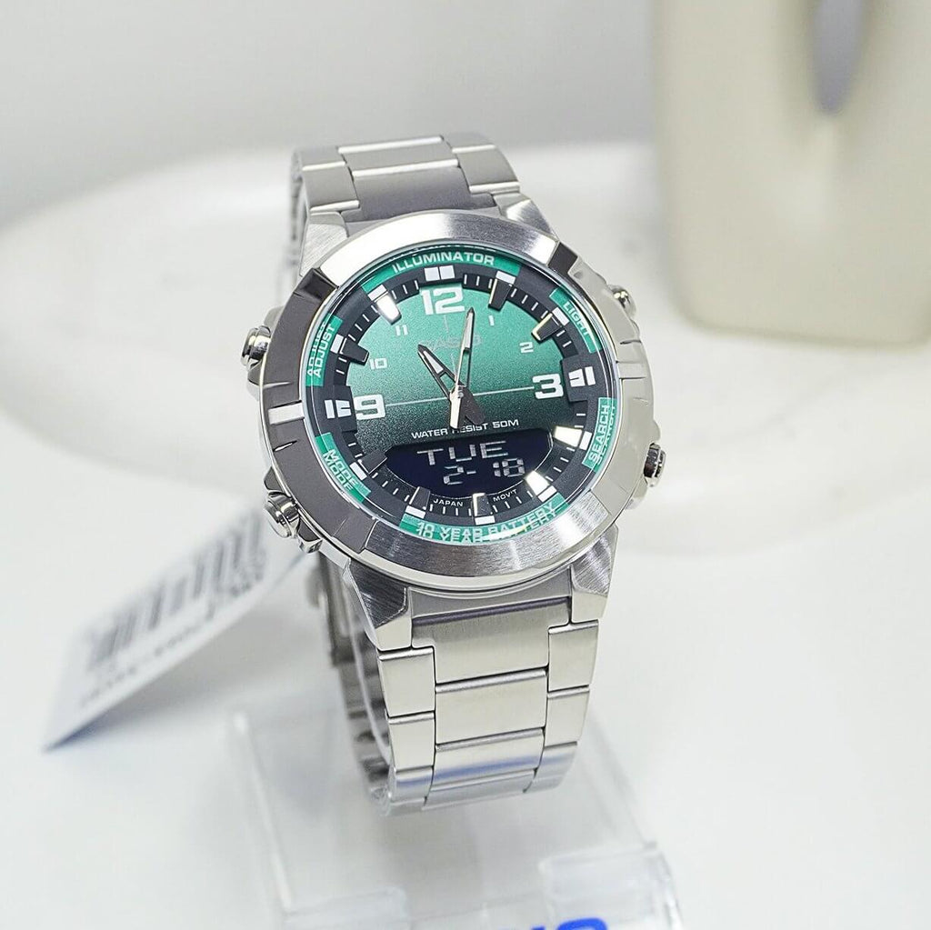 WW3018 Casio Standard Dual Time Chain Watch AMW-870DA-3AVDF
