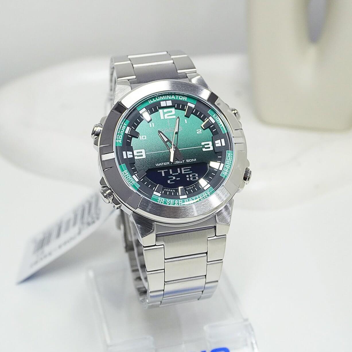 WW3018 Casio Standard Dual Time Chain Watch AMW-870DA-3AVDF