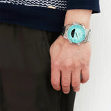 WW2607 Casio Standard Illuminator Dual Time Stainless Steel Chain Watch AMW-880D-2A2VDF