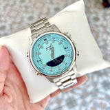 WW2607 Casio Standard Illuminator Dual Time Stainless Steel Chain Watch AMW-880D-2A2VDF