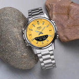 WW2609 Casio Standard Illuminator Dual Time Stainless Steel Chain Watch AMW-880D-9AVDF