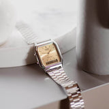 WW3096 Casio Vintage Dual Time Chain Watch AQ-230A-4AMQYDF
