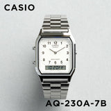 WW1825 Casio Vintage Dual Time Chain Watch AQ-230A-7BMQ