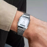 WW1826 Casio Vintage Dual Time Chain Watch AQ-230A-7DMQ