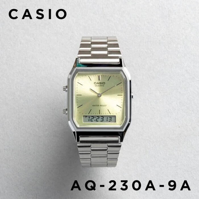 WW3097 Casio Vintage Dual Time Chain Watch AQ-230A-9AMQYDF