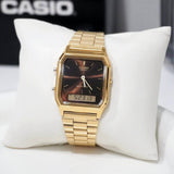 WW3099 Casio Vintage Dual Time Chain Watch AQ-230GA-5AMQYDF