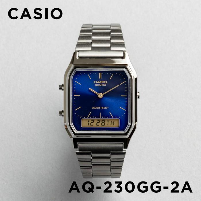 WW1829 Casio Vintage Dual Time Chain Watch AQ-230GG-2ADF