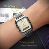WW1830 Casio Vintage Dual Time Chain Watch AQ-230GG-9ADF