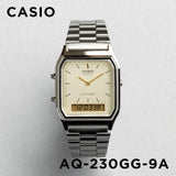 WW1830 Casio Vintage Dual Time Chain Watch AQ-230GG-9ADF
