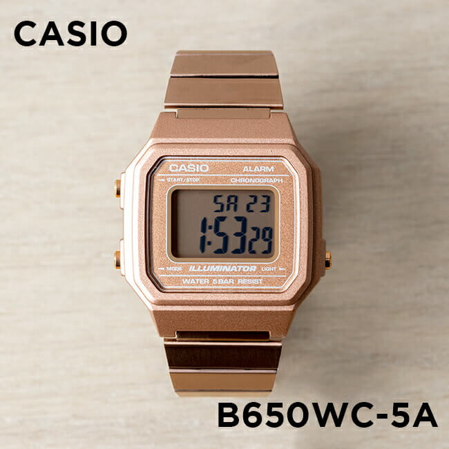 WW2928 Casio Vintage Digital Chain Watch B650WC-5ADF
