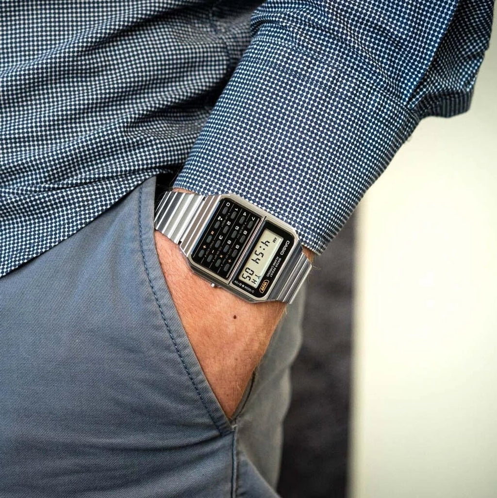 WW2941 Casio Vintage Calculator Chain Watch CA-500WE-1ADF