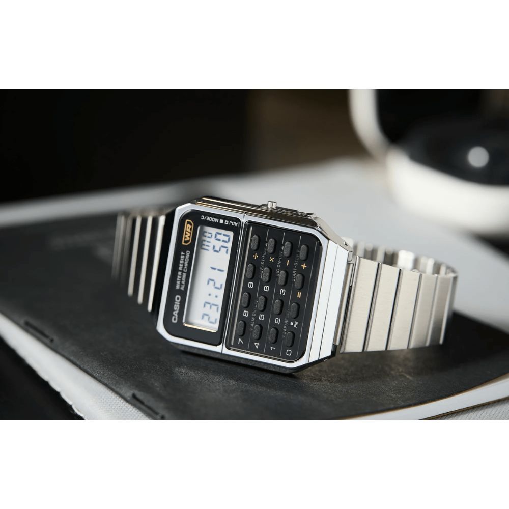 WW2941 Casio Vintage Calculator Chain Watch CA-500WE-1ADF