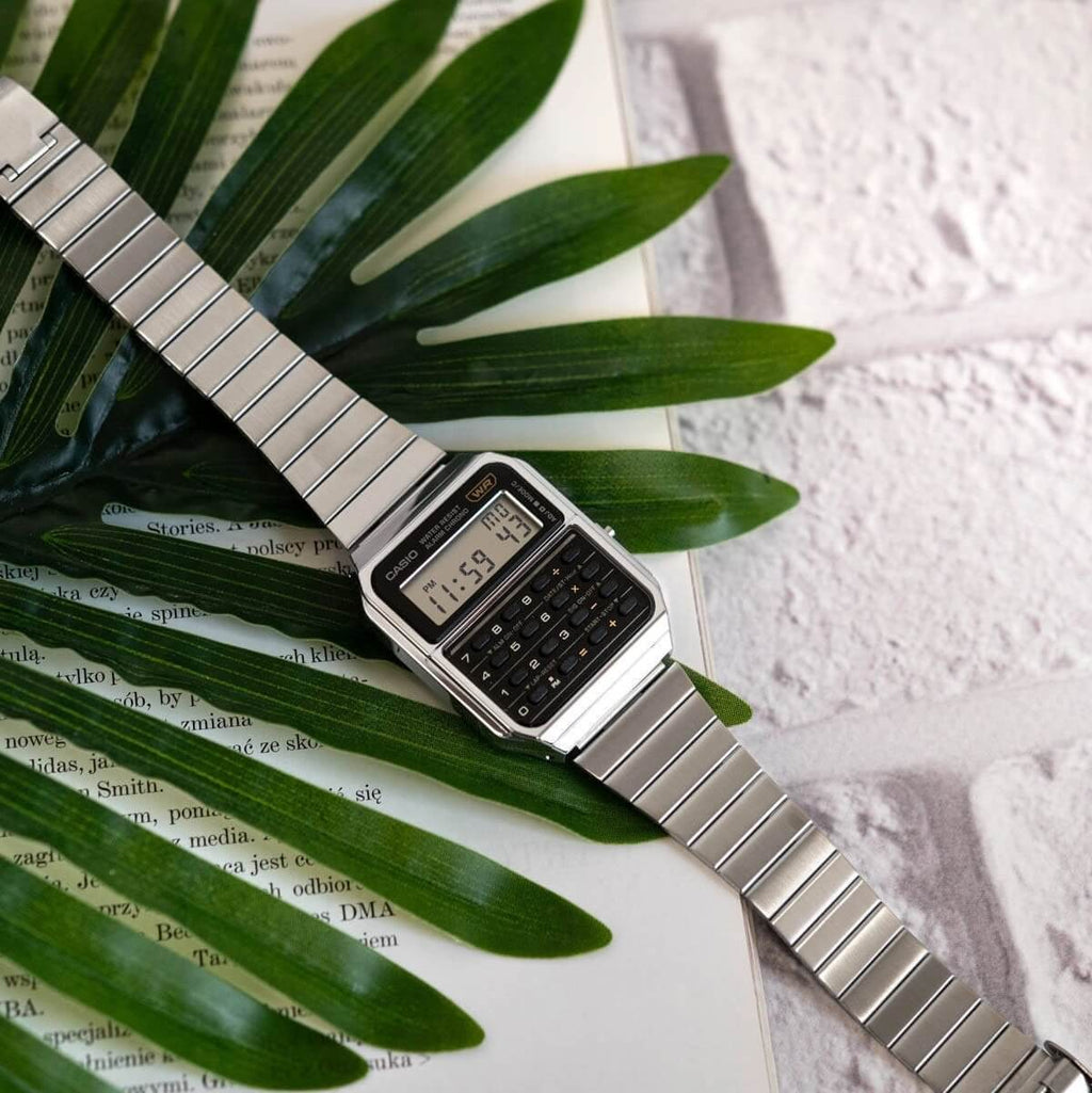 WW2941 Casio Vintage Calculator Chain Watch CA-500WE-1ADF