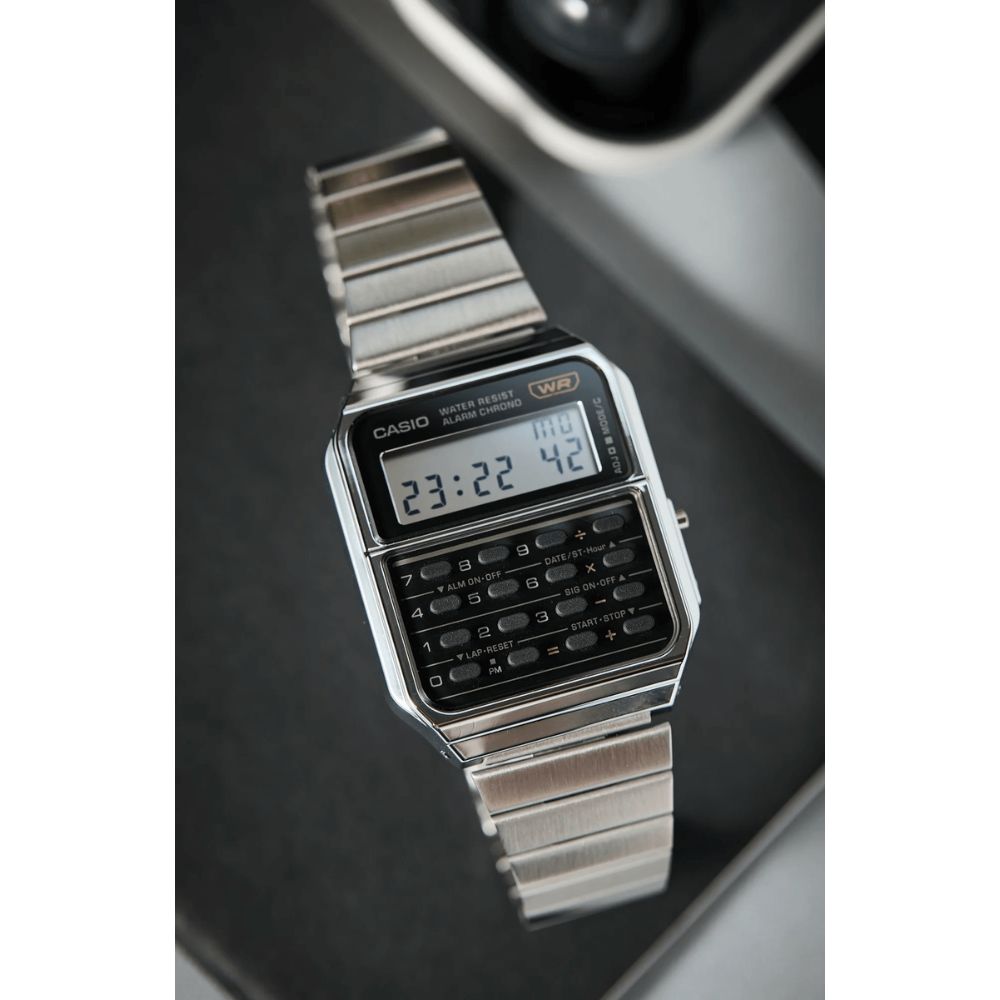 WW2941 Casio Vintage Calculator Chain Watch CA-500WE-1ADF