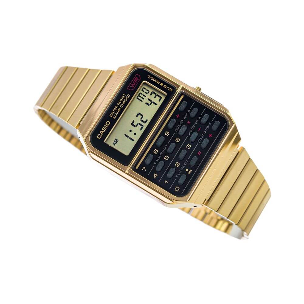 WW2944 Casio Vintage Calculator Chain Watch CA-500WEG-1ADF