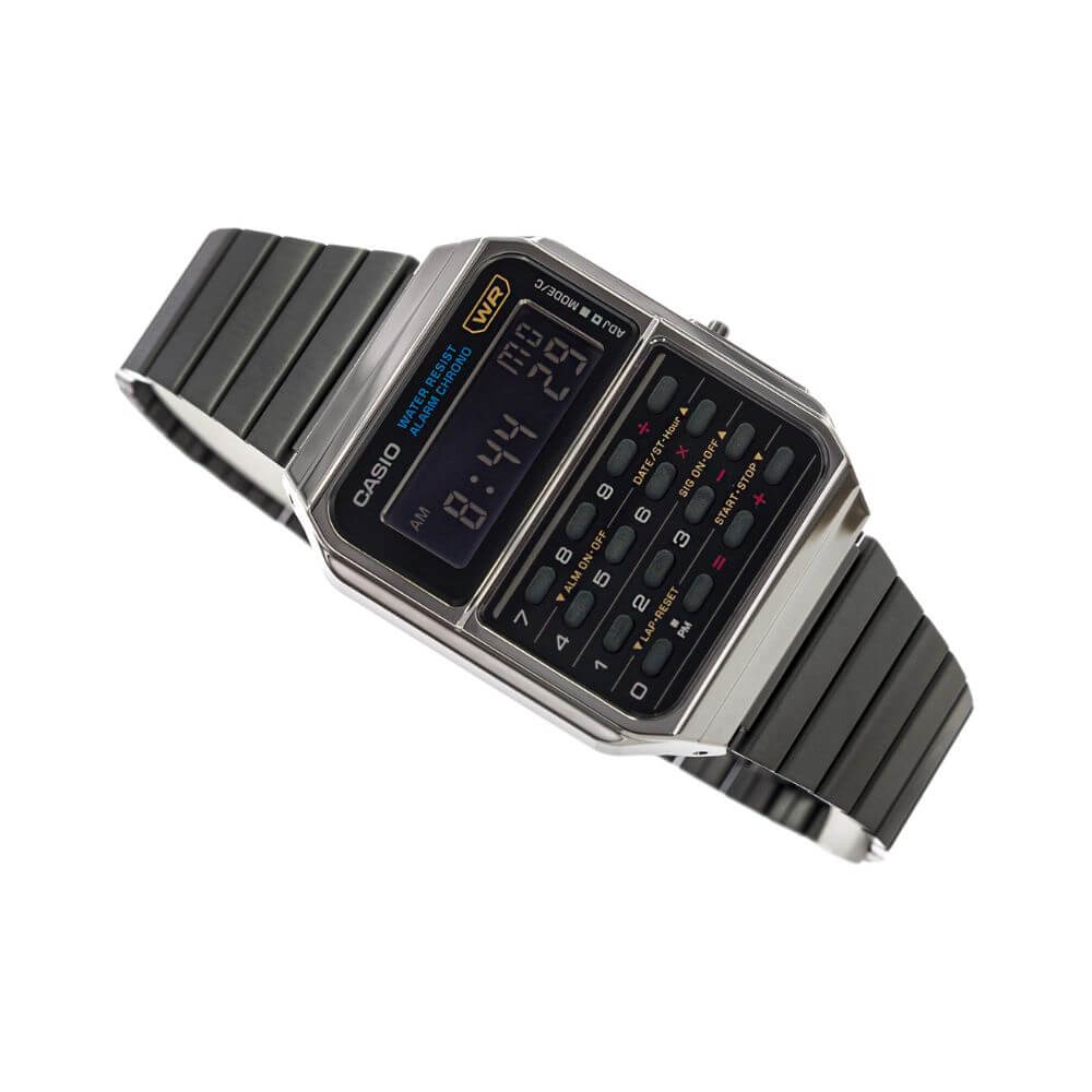 WW2945 Casio Vintage Calculator Chain Watch CA-500WEGG-1BDF