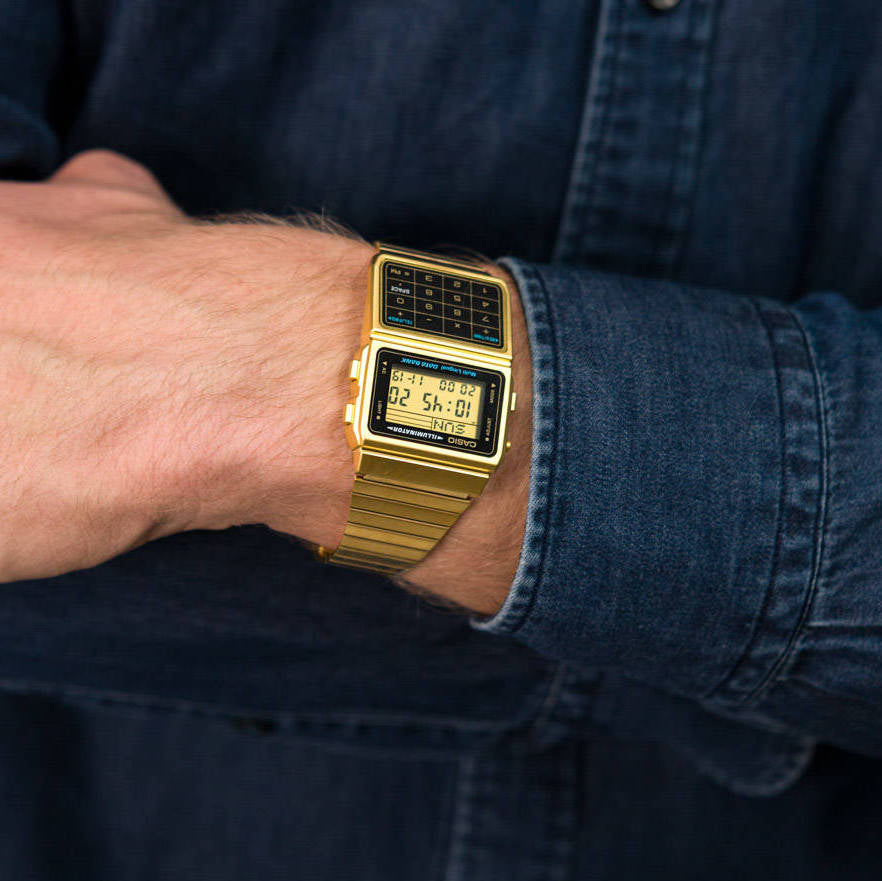 Gold Casio Calculator Watch Casio Vintage CA-500WEG-1A Gold