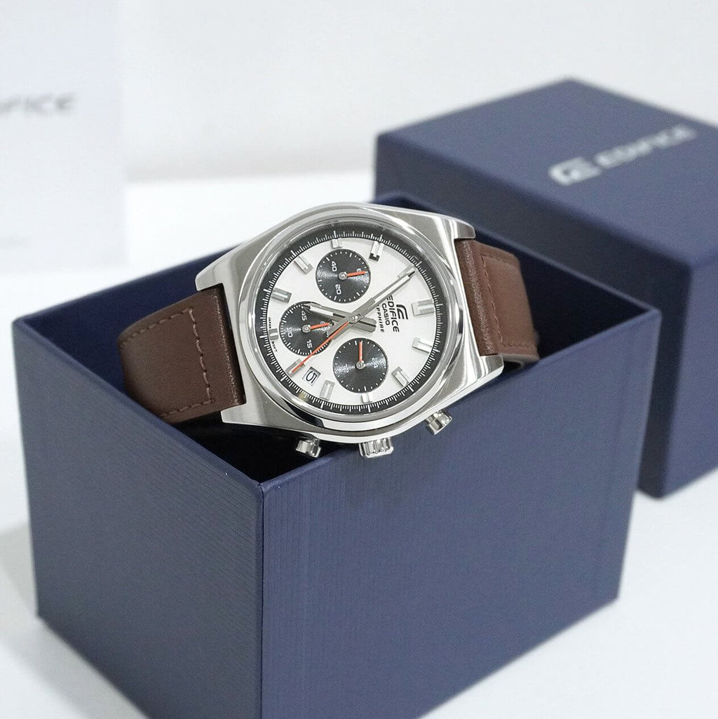 WW3149 Casio Edifice Sapphire Chronograph Leather Belt Watch EFB-730L-7AVUDF