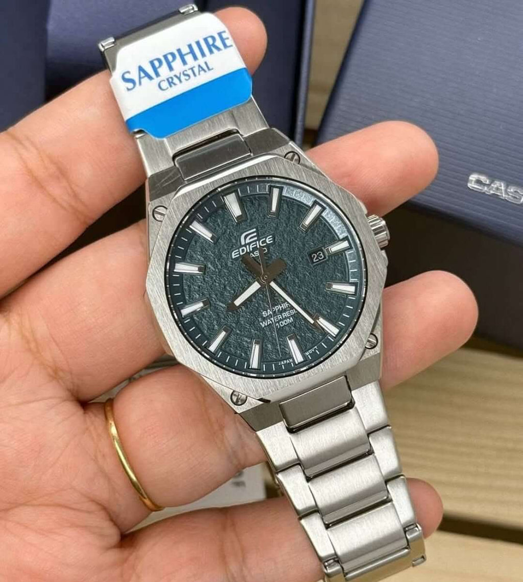 WW3117 Casio Edifice Sapphire Date Slim Chain Watch EFR-S108DE-3AVUDF