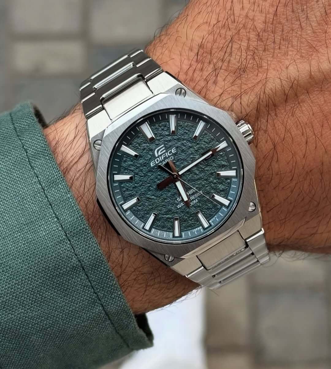 WW3117 Casio Edifice Sapphire Date Slim Chain Watch EFR-S108DE-3AVUDF
