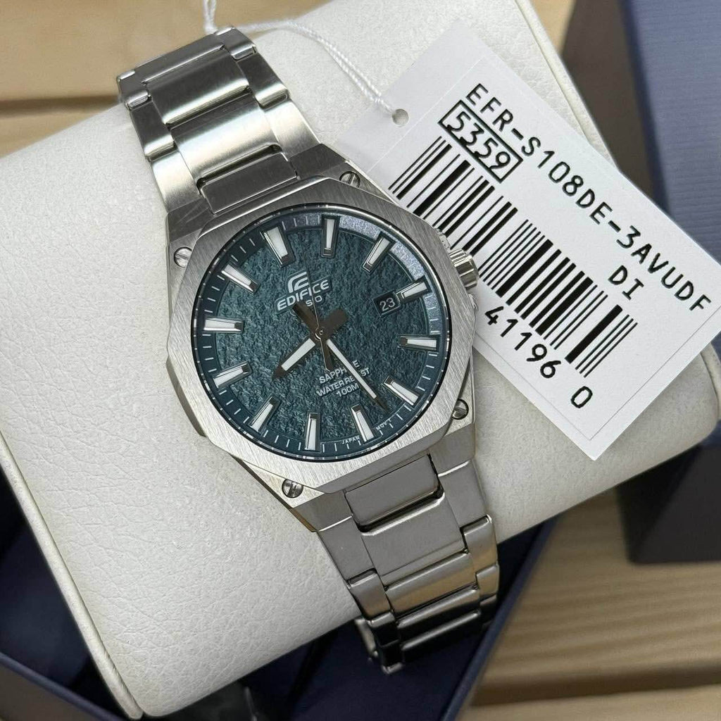 WW3117 Casio Edifice Sapphire Date Slim Chain Watch EFR-S108DE-3AVUDF