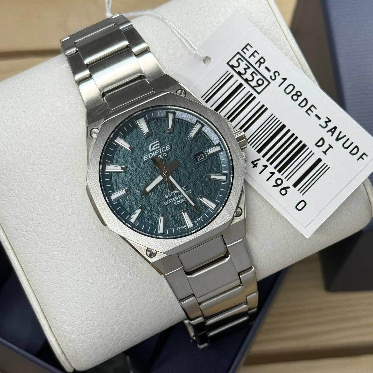 WW3117 Casio Edifice Sapphire Date Slim Chain Watch EFR-S108DE-3AVUDF