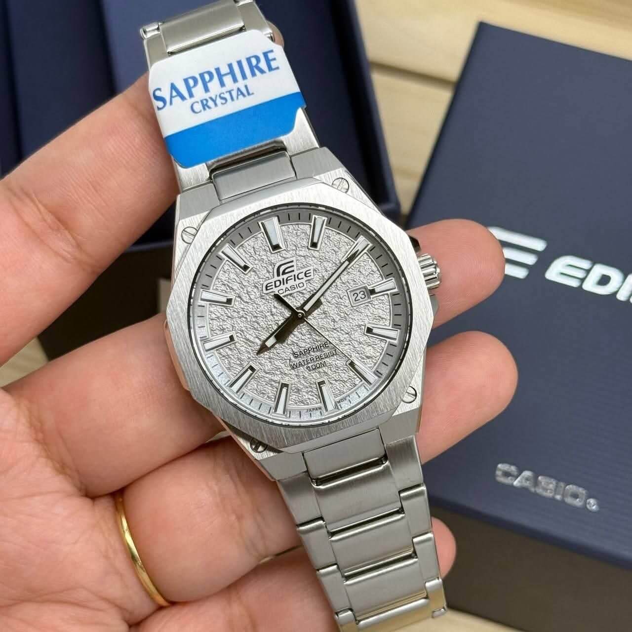 WW3118 Casio Edifice Sapphire Date Slim Chain Watch EFR-S108DE-8AVUDF