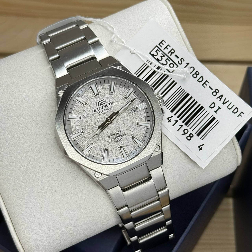 WW3118 Casio Edifice Sapphire Date Slim Chain Watch EFR-S108DE-8AVUDF