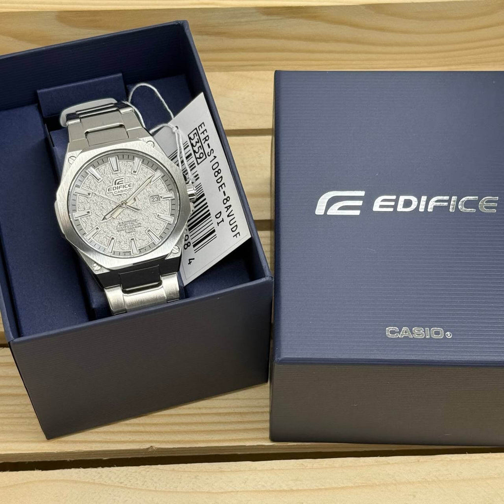 WW3118 Casio Edifice Sapphire Date Slim Chain Watch EFR-S108DE-8AVUDF