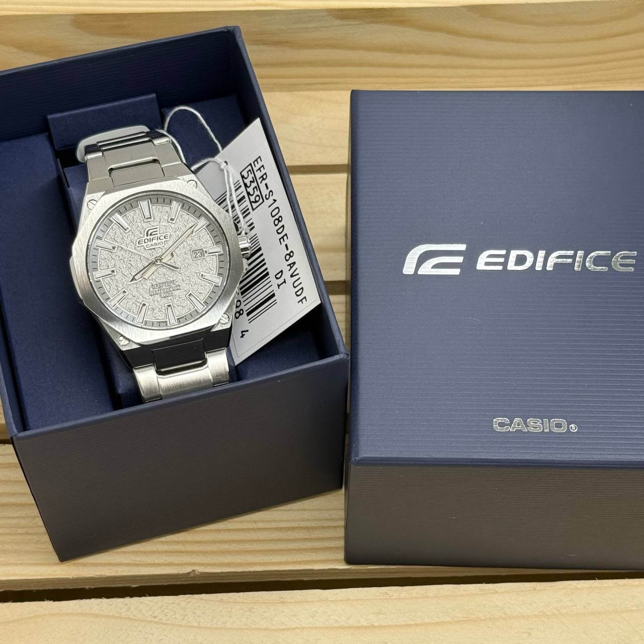 WW3118 Casio Edifice Sapphire Date Slim Chain Watch EFR-S108DE-8AVUDF