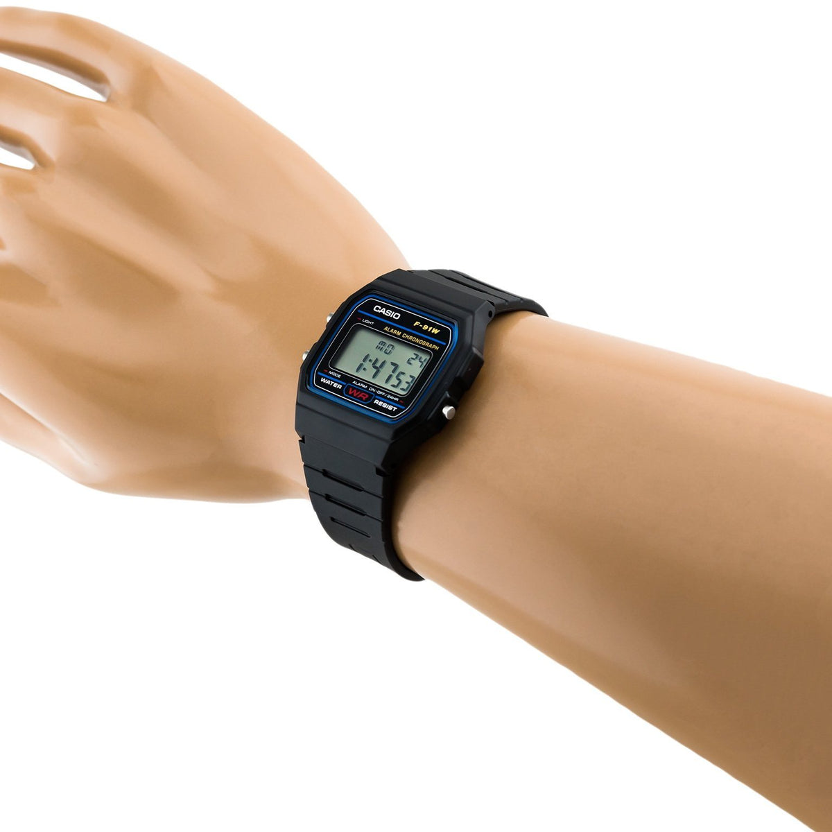 WW0490 Casio Vintage Digital Resin Belt Watch F-91W-1DG