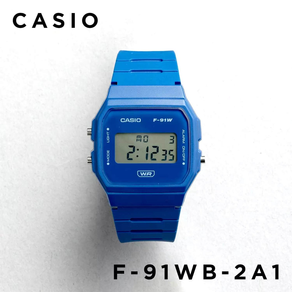 WW2923 Casio Pop Digital Resin Belt Watch F-91WB-2A1DF