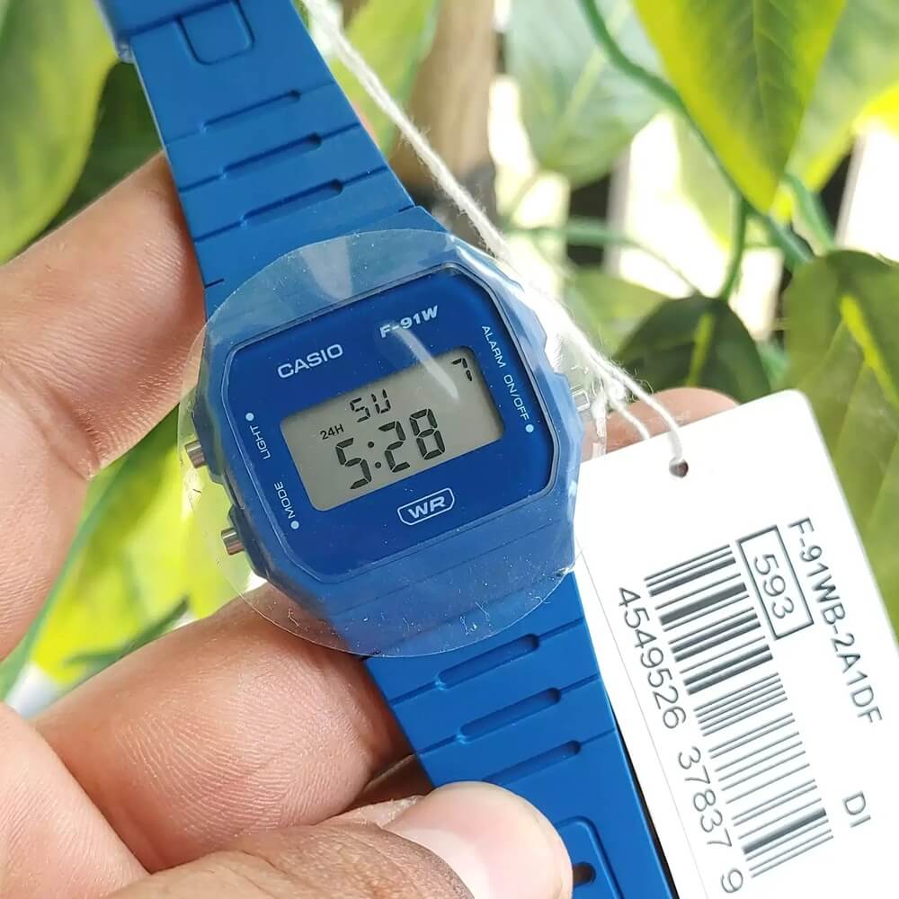 WW2923 Casio Pop Digital Resin Belt Watch F-91WB-2A1DF