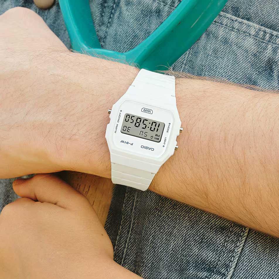 WW2925 Casio Pop Digital Resin Belt Watch F-91WB-7ADF