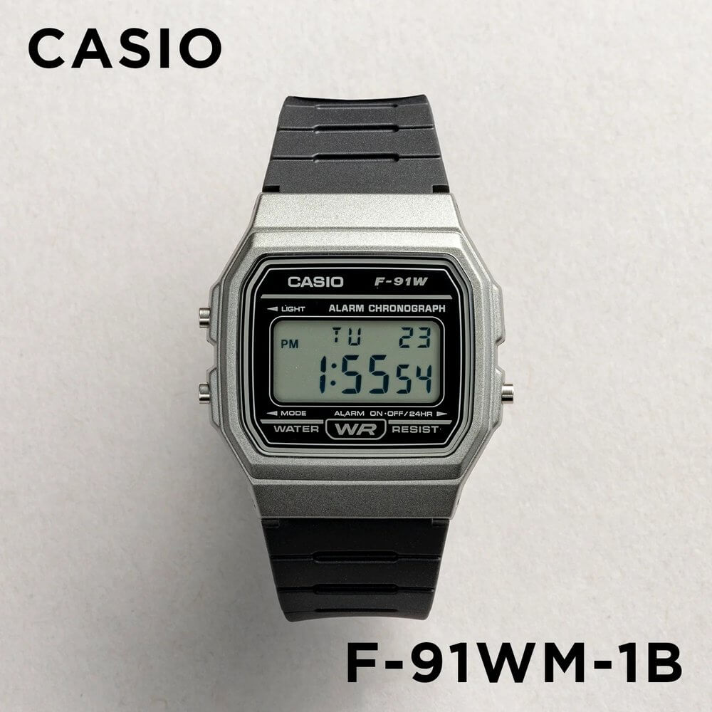 WW1406 Casio Vintage Digital Resin Belt Watch F-91WM-1BDF