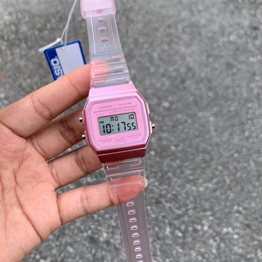 WW1412 Casio Pop Digital Resin Belt Watch F-91WS-4DF