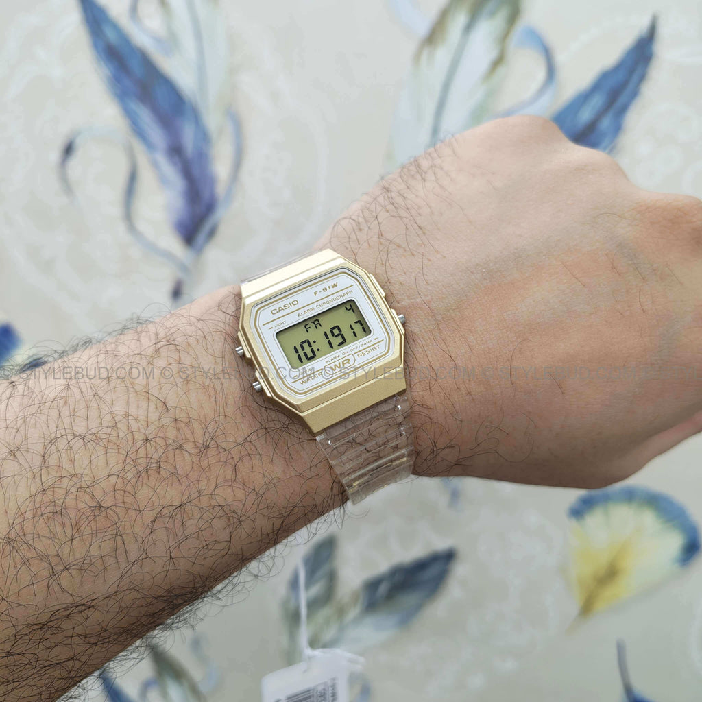 WW2999 Casio Pop Digital Resin Belt Watch F-91WS-7A2DF