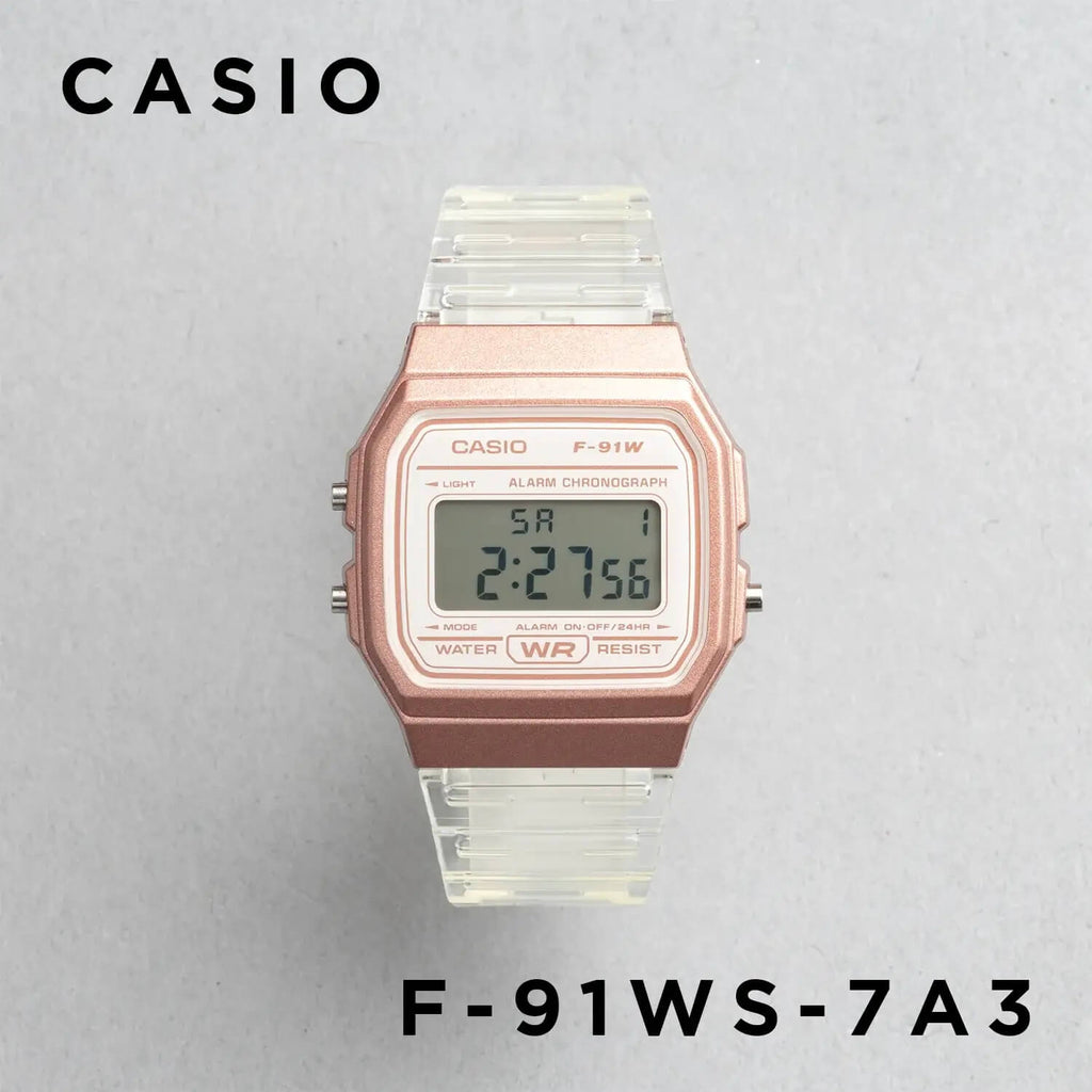 WW3000 Casio Pop Digital Resin Belt Watch F-91WS-7A3DF