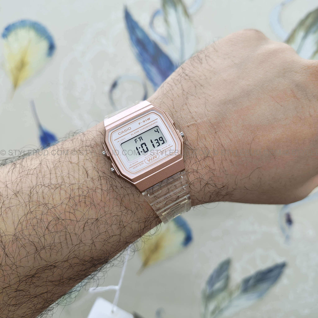 WW3000 Casio Pop Digital Resin Belt Watch F-91WS-7A3DF