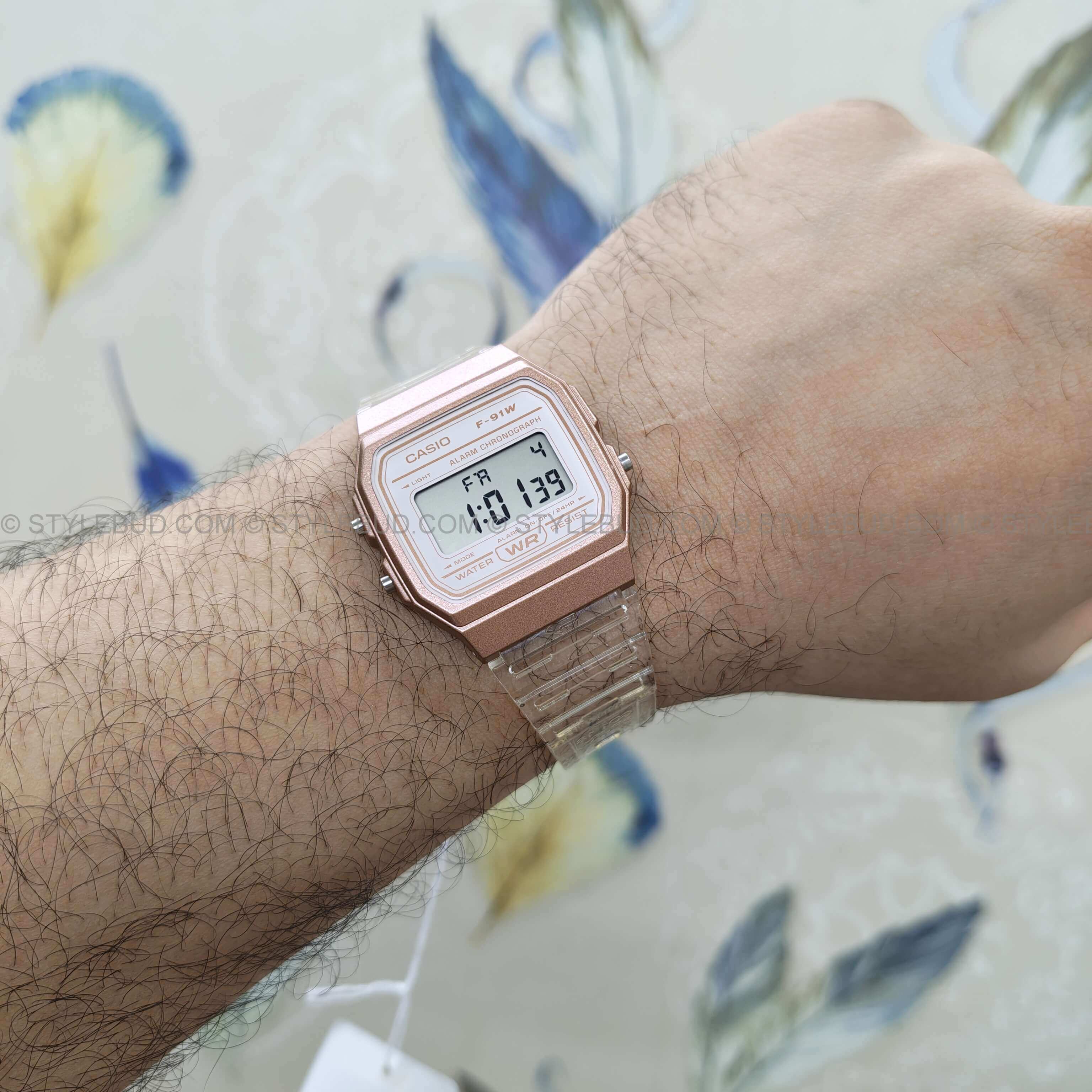WW3000 Casio Pop Digital Resin Belt Watch F-91WS-7A3DF