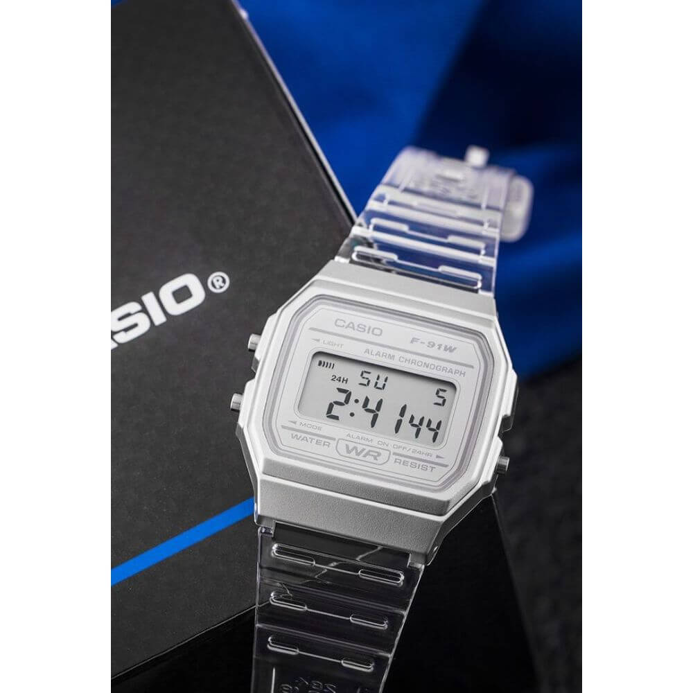 WW1413 Casio Pop Digital Resin Belt Watch F-91WS-7DF