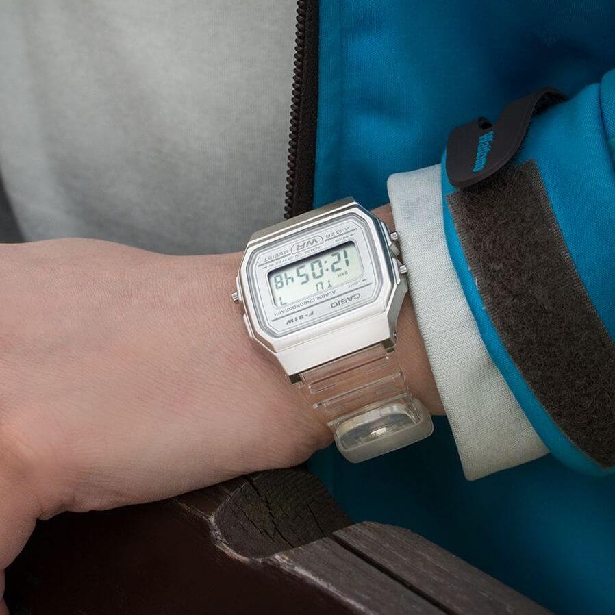 WW1413 Casio Pop Digital Resin Belt Watch F-91WS-7DF